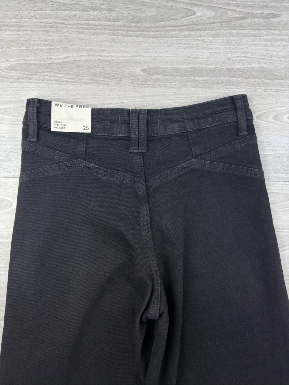 We The Free Kellee High Rise Palazzo Jeans Black Size 25 - Picture 13 of 17